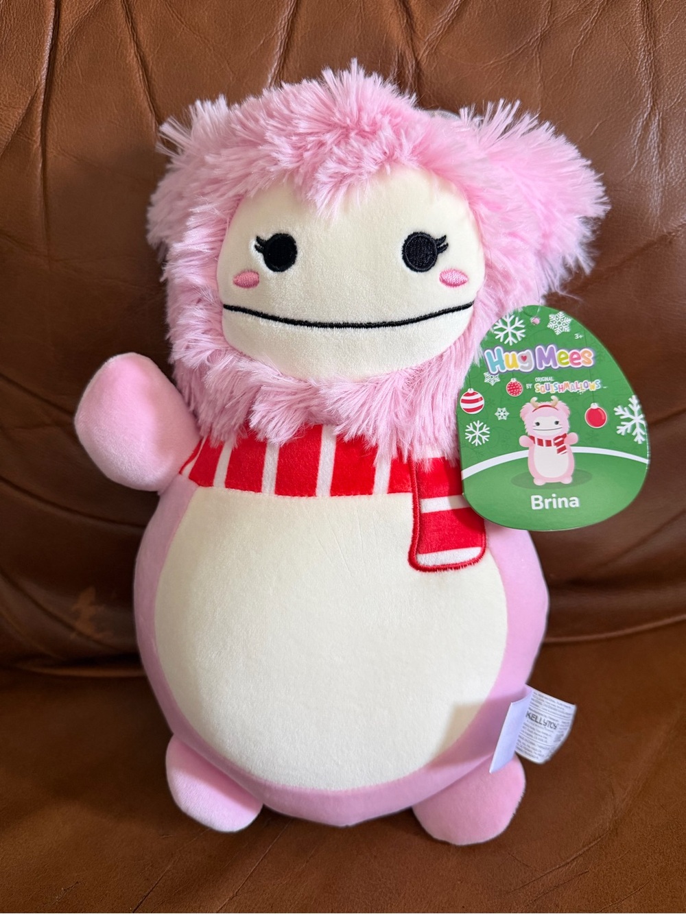 10” Brina Pink Big Foot Squishmallow Plush
